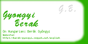 gyongyi berak business card